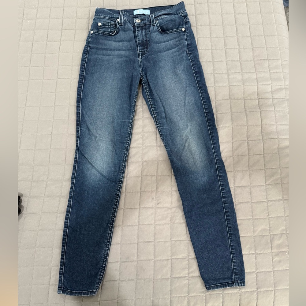 7 For All Mankind Dark Blue Skinny Jeans